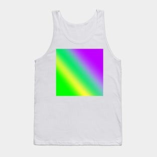 Green pink yellow abstract art design Tank Top